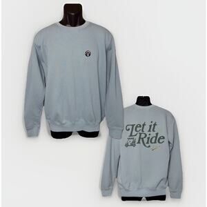 Standard Issue x Jones Golf Men Small Let It Ride Oversized Sweatshirt Gray Blue